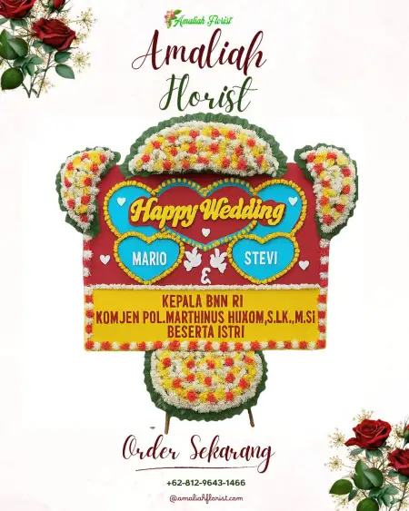 Papan Bunga Pernikahan Dermasuci